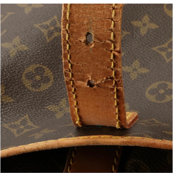 Auth Louis Vuitton Kleber Travel Bag in Monogram w/Vachetta Leather 1989 France - Picture 13 of 15